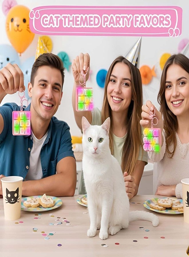 لعبة لوحة مفاتيح على شكل مخلب قطة مضيئة من كوكوونكارت، لعبة تململ للكبار، سلسلة مفاتيح مزودة بغطاء مفتاح نقر لتخفيف ضغوط العمل (أبيض) - Image 5