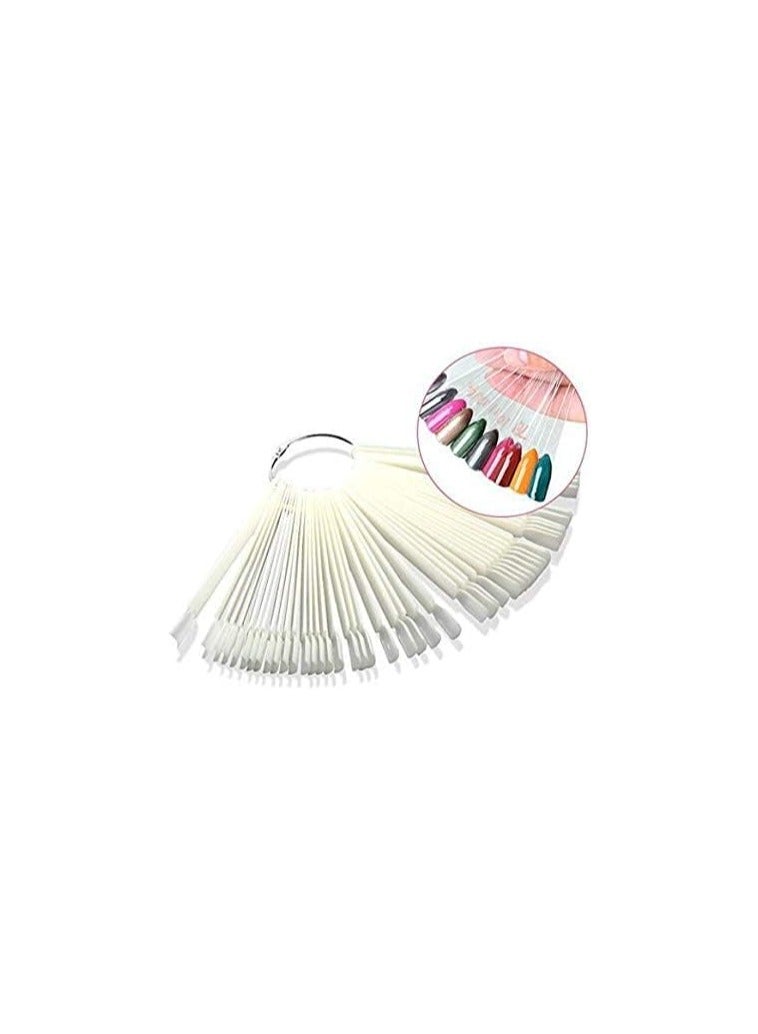 50 PCS  Fan-shaped Nail art Tips Display Polish Board Display Practice Sticks Tool - Image 2
