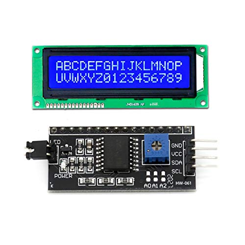 Electronicspices Electronic Spices 16 X 2(Jhd162A) Blue/White Color Dc 5V Character Lcd Display Module With Iic I2C Serial Interface Board Module - Image 1