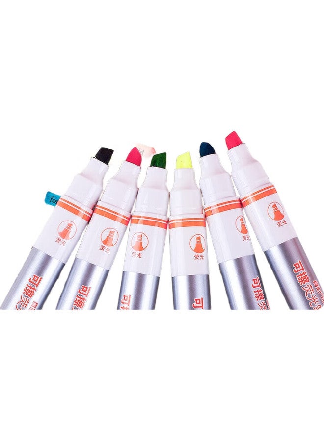 Truecolor Erasable Highlighter Marker Pen, Candy Color Dual-tip Colored Pen, Journal Pen, Word Pen, Thick Line Highlighting Set, Marker Pen, Colorful Student Pen, Zc151-6 Colors - Image 1