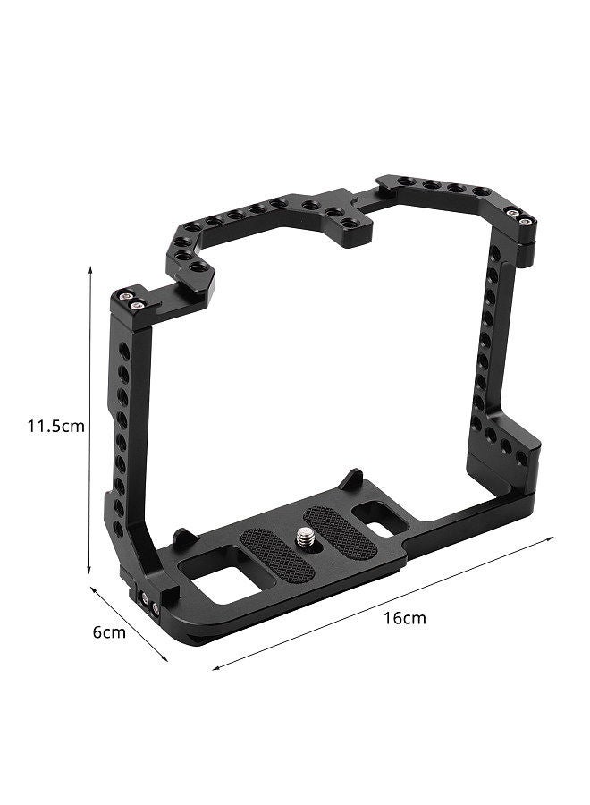 ANDOER Andoer Camera Cage + Top Handle Kit Aluminum Alloy with Dual Cold Shoe Mount 1/4 Inch Screw Compatible with Canon EOS 90D/80D/70D DSLR Camera  - Image 3