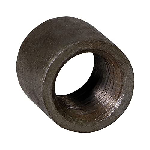 SUPPLYGIANT Supply Giant NCID0014 1/4" Black Merchant Steel Half Coupling with Female Connection with Straight Tapped Thread, 4 - Image 1