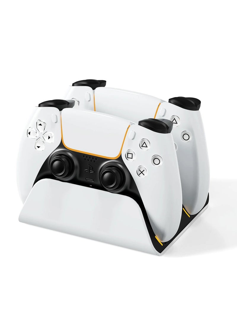 Chillspace PS5 Controller Charger Station with RGB LED - Fast Charging Dock for PS5/PS5 Slim, Edge & Dual Controller, Includes Charging Cable - Image 1