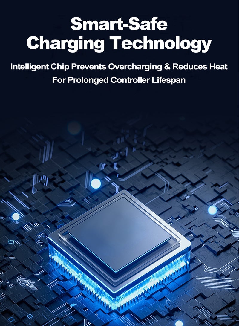 Chillspace PS5 Controller Charger Station with RGB LED - Fast Charging Dock for PS5/PS5 Slim, Edge & Dual Controller, Includes Charging Cable - Image 4