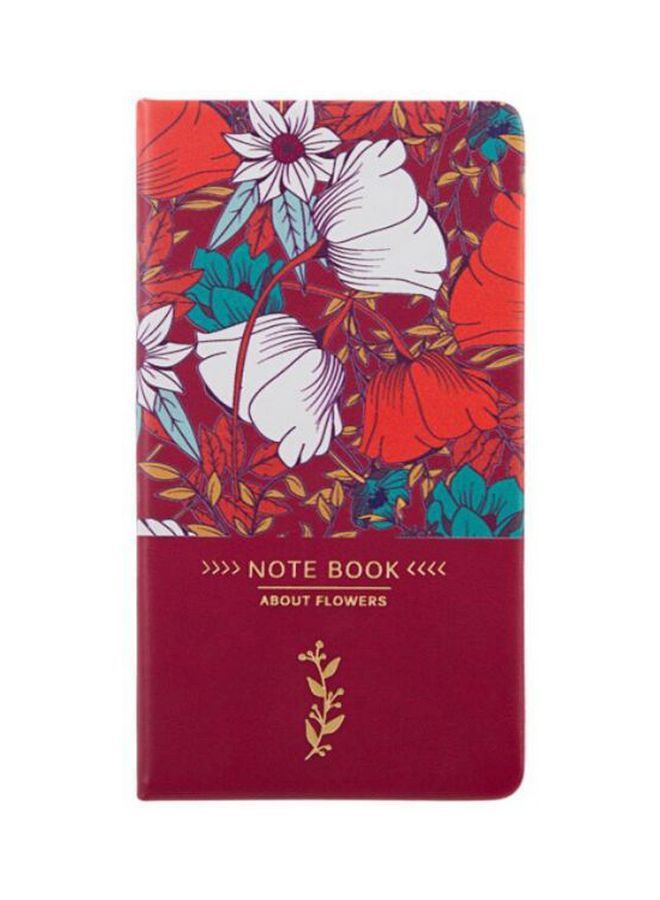 نيبمينينت دفتر يوميات بحجم A5 ذو جودة عالية بغطاء بتصميم زهور كستنائي/برتقالي/أبيض