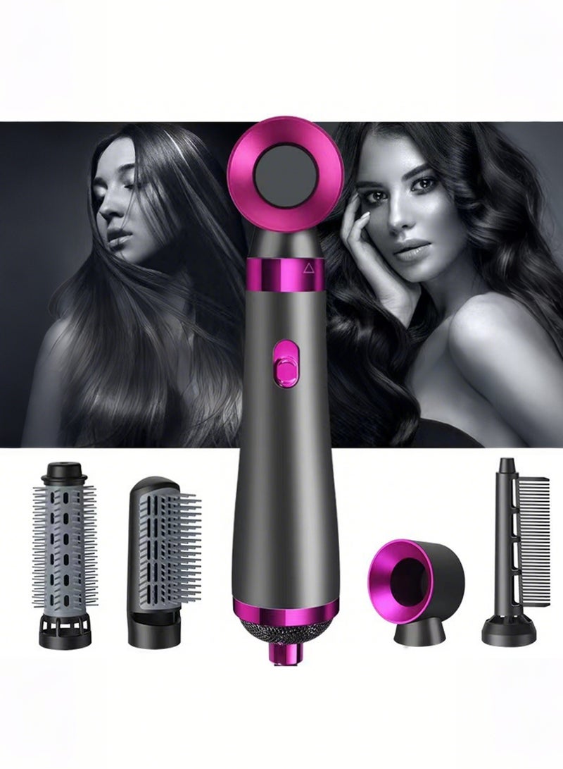 Generic 5-in-1 Curling Iron Set with Blow-Drying & Combing Functions, Interchangeable Ceramic Barrels for Versatile Curls & Waves  - Image 1