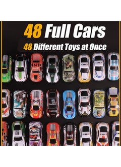 General 48 Pcs Toys Cars Party Favors Pull Back Race Cars Toy Mini Kids Toys for Boys Girls Toddlers Party Goodie Bag for 3-10 Years Old Kids Boys Girls Gift with Map and Storage Box  - Image 3