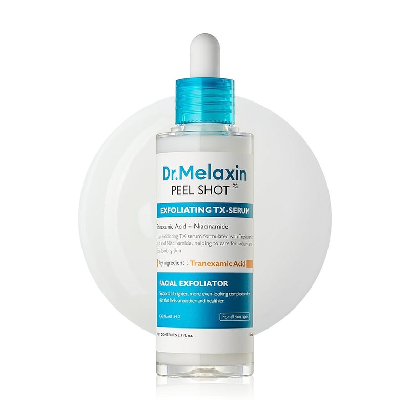 Dr. Melaxin د. ميلاكسين بيل شوت سيروم تقشير TX 80 مل – 99% حمض الترانيكساميك النقي والنياسيناميد + AHA PHA لتفتيح وتقشير البشرة غير المتساوية، البقع الداكنة والبهتان | تنعيم | العناية بالبشرة الكورية - Image 1