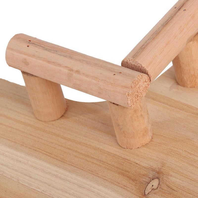 Wooden Rest Platform with Railing Small Pet Wooden Toys for Hamster Small Animals Climbing - Image 5