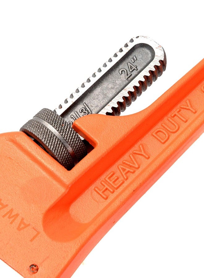 LAWAZIM Pipe Wrench - 24inch / 600mm Orange -Heavy Duty Adjustable Plumbing Wrench with Serrated Jaws and Non-Slip Handle -for Pipe Repairs, Maintenance, Installation, Workshop Use, & Home Improvement - Image 4