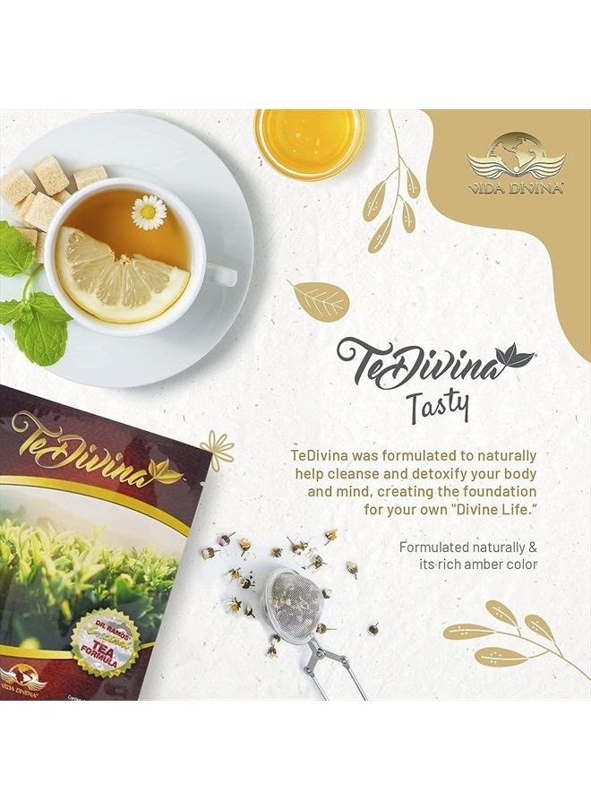 Vida Divina - TeDivina Detox Tea All Organic Healthy Cleansing Formula, Caffeine Free All Natural Colon Cleanse Digestive Tea and Body Detox, 12 Blended Herbs - Original Flavor By Vida Divina | 0.3oz (Single Pack) - Image 1