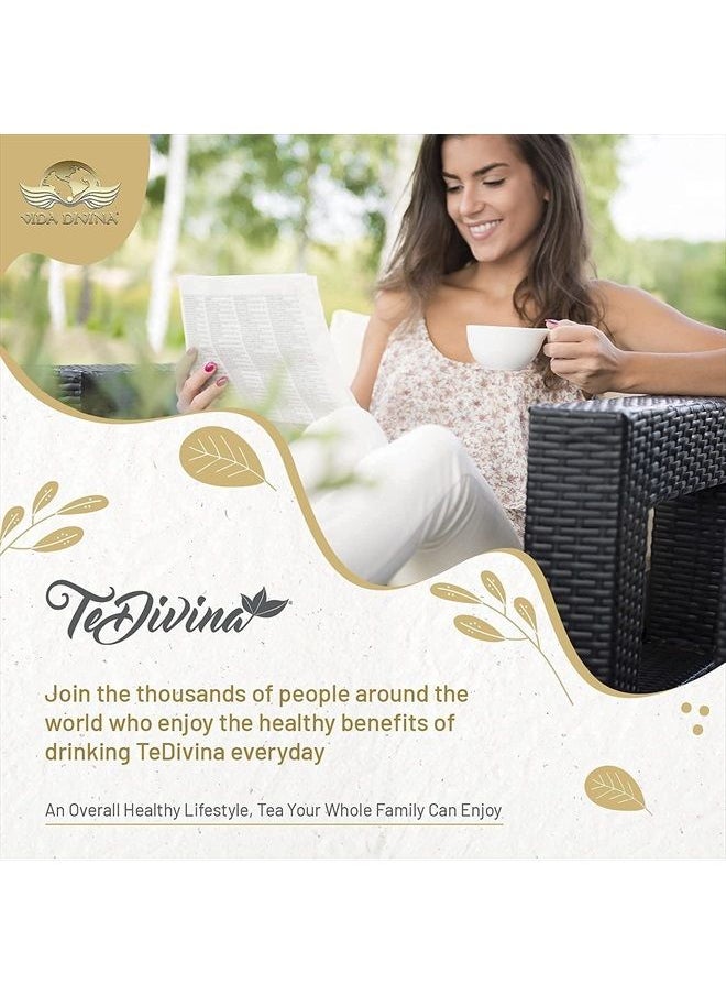 Vida Divina - TeDivina Detox Tea All Organic Healthy Cleansing Formula, Caffeine Free All Natural Colon Cleanse Digestive Tea and Body Detox, 12 Blended Herbs - Original Flavor By Vida Divina | 0.3oz (Single Pack) - Image 1