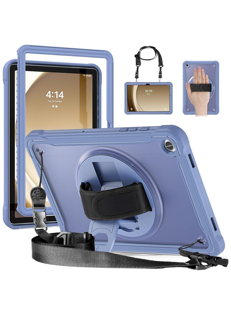 عام حافظة قوية ومتينة متوافقة مع جهاز Samsung Galaxy Tab A9 Plus بحجم 11 بوصة، مجهزة بقاعدة داعمة واستراتيجية للكتف، وتوفر حماية ممتازة ضد السقوط والغبار. - Image 1