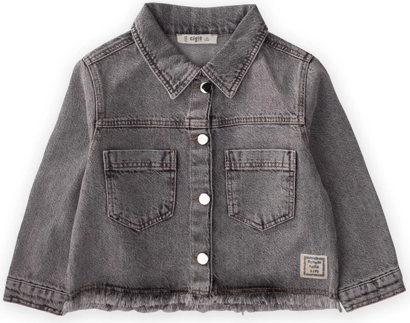Cigit Denim Jacket 2-7 Years Black