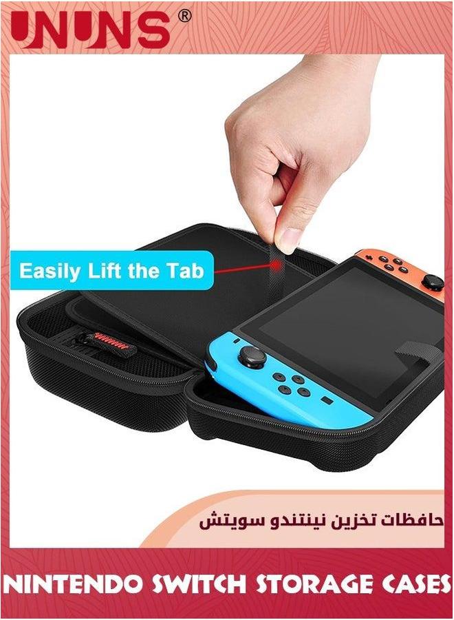 UNUNS Switch Case Tempered Glass Screen Protector Compatible With Nintendo Switch,20 Games Cartridges Protective Hard Shell Travel Carrying Case,Pouch For Console And Accessories - Image 3