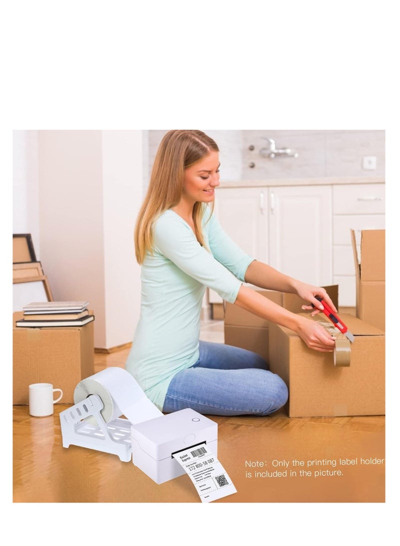 Thermal Label Printer Label Holder for Rolls and Fanfold Shipping Package Labels Work with Desktop Label Printers Compatible with Barcode Express Label Printing Postage Mailing Labeling - Image 3