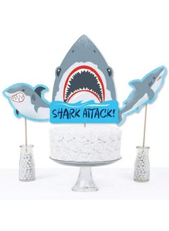 Big Dot of Happiness Shark Zone Jawsome Shark Party Or Birthday Party Centerpiece Sticks Table Toppers Set Of 15  - Image 4
