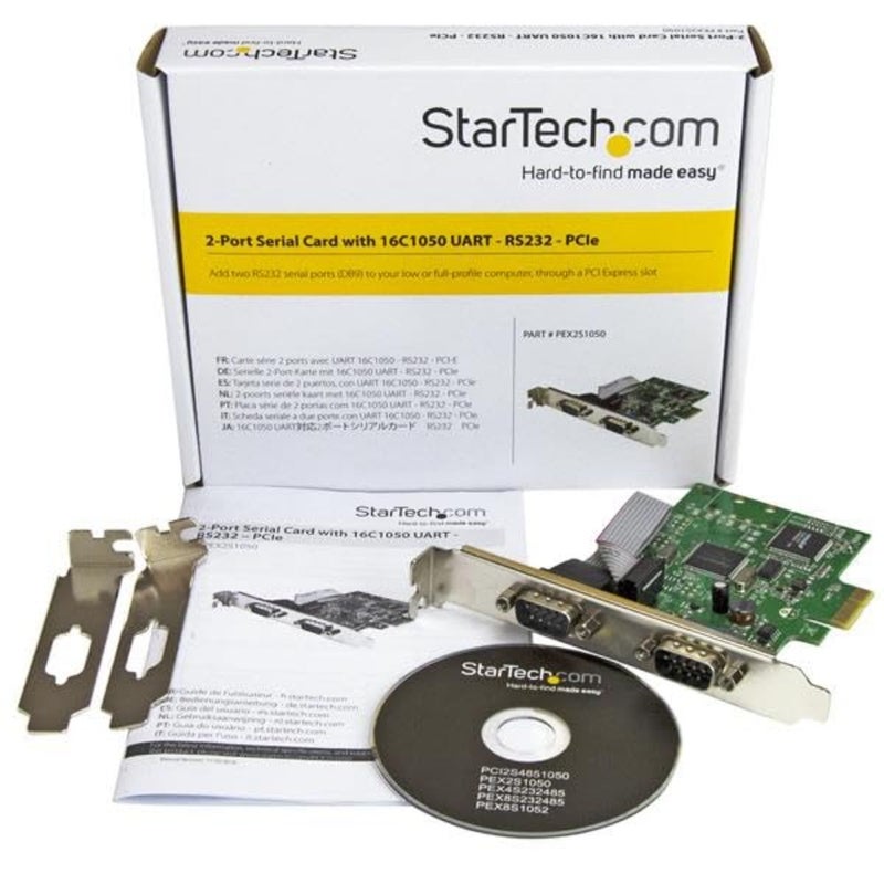 PCI Express 2-Port RS232 Serial Card for Industrial Automation, Copper PCB, Black, Low Profile High Reliability - Image 5