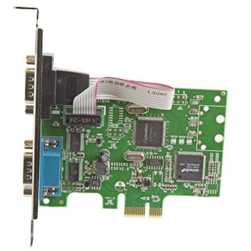 PCI Express 2-Port RS232 Serial Card for Industrial Automation, Copper PCB, Black, Low Profile High Reliability - Image 2