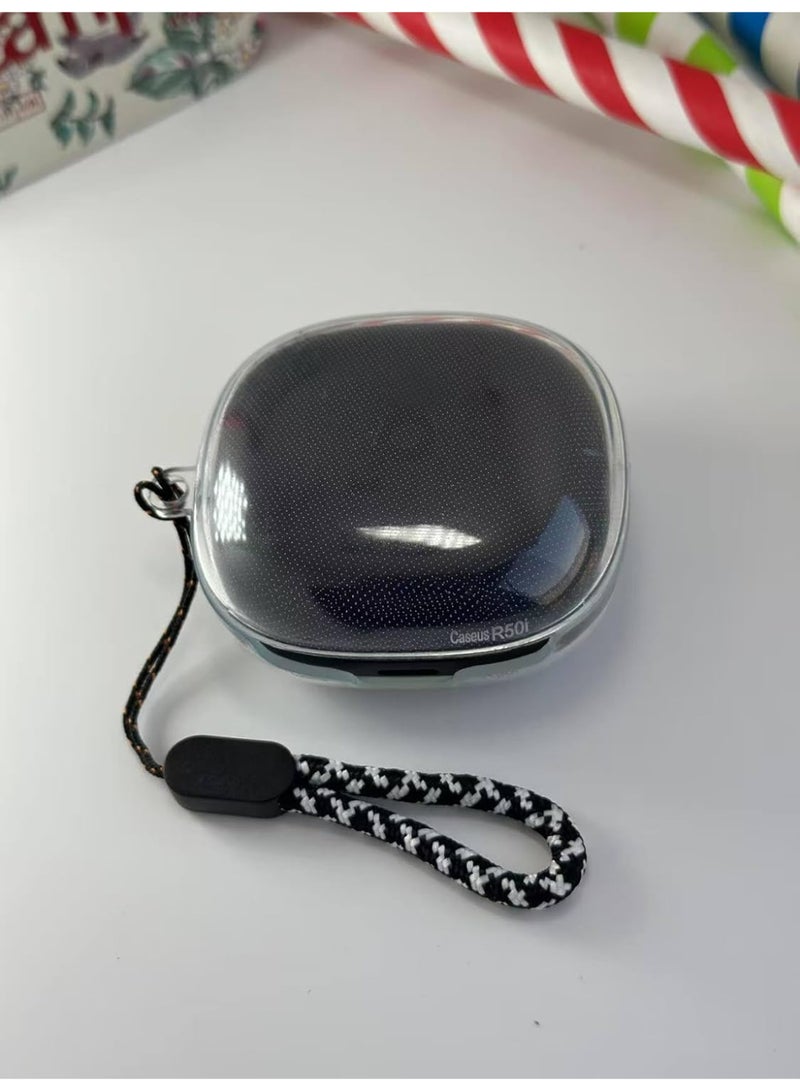 Clear Silicone Case for Soundcore by Anker R50i Case With Rope,Cover, Protective Skin by Anker R50i Headphones Headset (Clear with Rope) (EARBUDS NOT INCLUDED) (Mix Color) - Image 3
