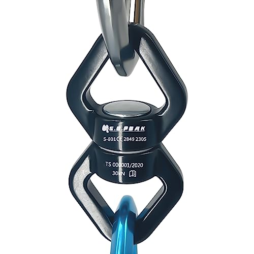 S.E.PEAK 30kN Swing Swivel, CE Certified Safe Swivel Hook, 360°Rotational Device, Silent Hanging Accessory for Tree Swing, Aerial Dance, Swing Spinner Hanger, Rock Climbing, Hanging Hammock,Carabiner - Image 2