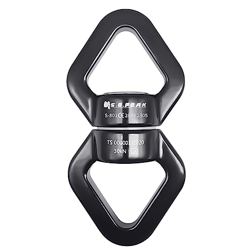 S.E.PEAK 30kN Swing Swivel, CE Certified Safe Swivel Hook, 360°Rotational Device, Silent Hanging Accessory for Tree Swing, Aerial Dance, Swing Spinner Hanger, Rock Climbing, Hanging Hammock,Carabiner - Image 1