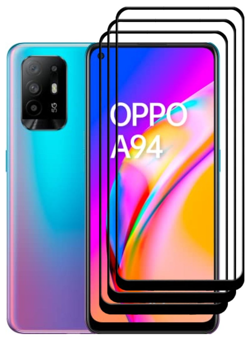 ACLIX 3 Pieces Antistatic ESD Dustproof Premium Quality High Definition Tempered Glass Screen Protector Designed For Oppo A94 5G - Image 1