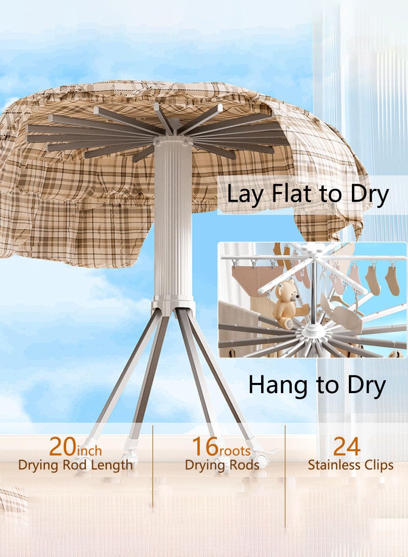 Arabest Drying Rack Clothing Foldable 2 Tier Laundry Drying Rack Collapsible Use For Indoor & Outdoor Antirust Aluminum Clothes Drying Rack Foldable Space-Saving Ideal For Laundry Room Pool Towel Rack - Image 4