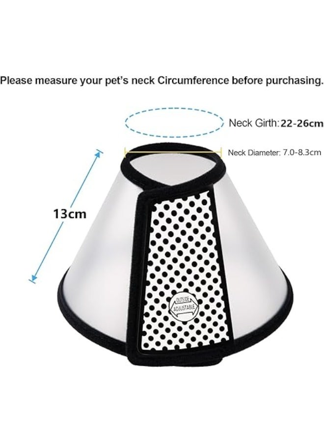 يوريفو طوق إليزابيث بلاستيكي خفيف الوزن قابل للتعديل للقطط بعد العمليات الجراحية، مناسب للقطط والقطط الصغيرة والكلاب الصغيرة، طوق واقٍ ناعم لمنع لعق الجروح وعضها. - Image 4