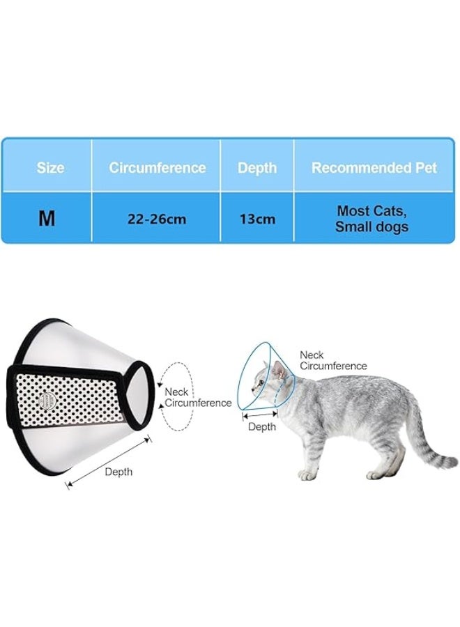 يوريفو طوق إليزابيث بلاستيكي خفيف الوزن قابل للتعديل للقطط بعد العمليات الجراحية، مناسب للقطط والقطط الصغيرة والكلاب الصغيرة، طوق واقٍ ناعم لمنع لعق الجروح وعضها. - Image 5