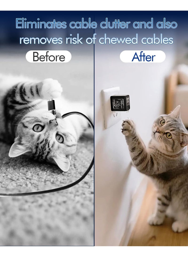 general 2-in-1 Compatible with Fast Charger,Charger Fast Charging,45W Retractable Phone Charger Wall Plug with Lightening and Type-C Cables,for iPhone16/15 Series - Image 5