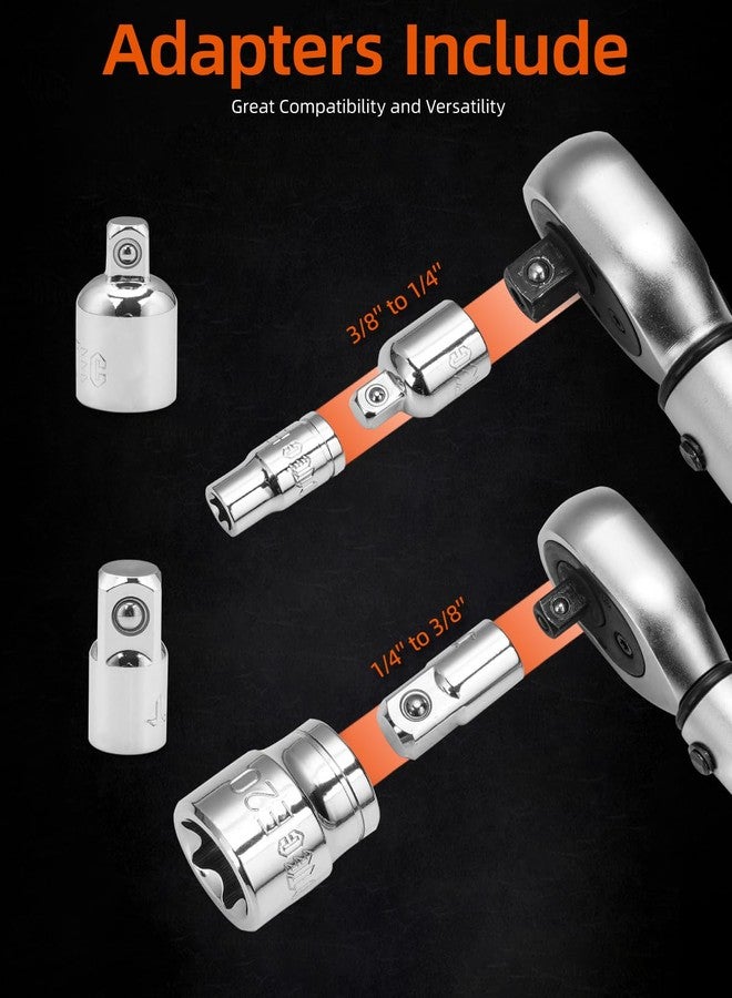 مجموعة مفاتيح ربط JU JIAN TEC E-TORX، 13 قطعة، مفتاح ربط نجمي أنثوي E4 - E20، فولاذ من سبائك الكروم والفاناديوم، مع علبة مصبوبة - Image 4