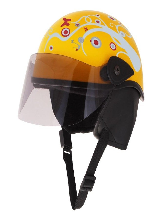 Sage Square Adjustable Junior Helmet for Kids Baby Safety & Comfort, Stylish Sticker Design (3-12 Years) (Yellow Glossy Red Sticker) (Non-Motorized) - Image 1