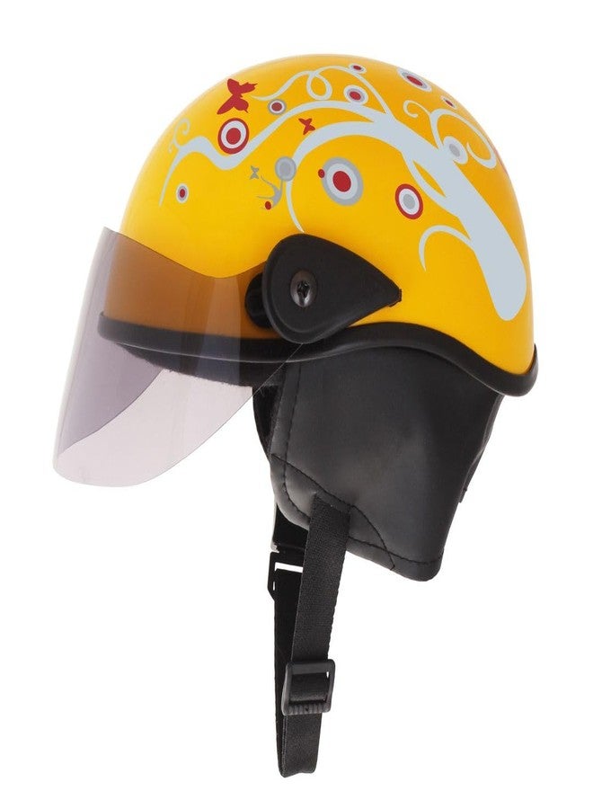 Sage Square Adjustable Junior Helmet for Kids Baby Safety & Comfort, Stylish Sticker Design (3-12 Years) (Yellow Glossy Red Sticker) (Non-Motorized) - Image 2