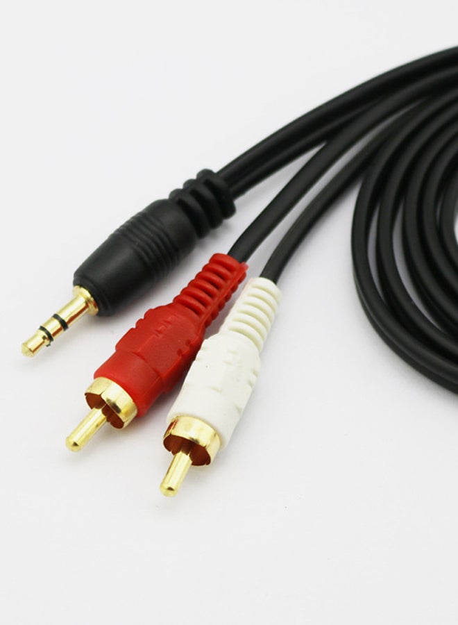 Voberry 3.5 mm Stereo Male To 2 RCA Y Cable Black - Image 2