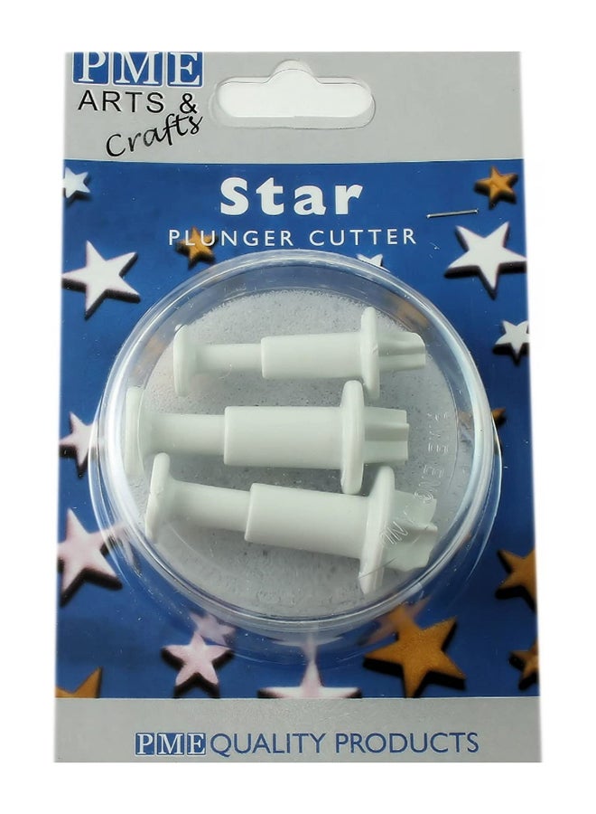 PME 3-Piece Star Plunger Cutter Set White - Image 5