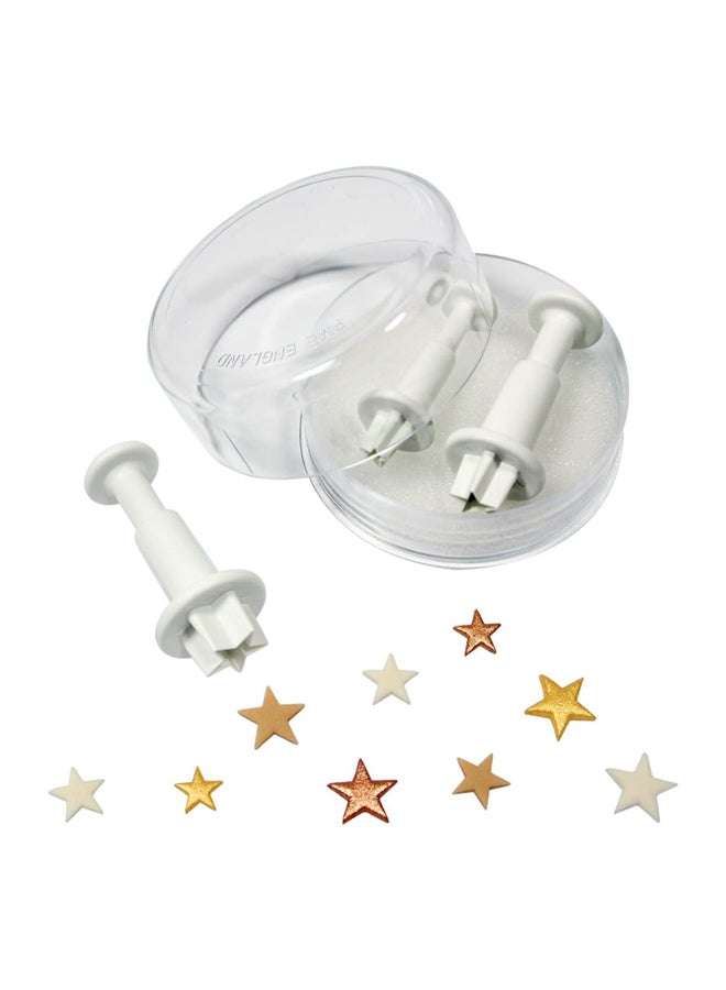 PME 3-Piece Star Plunger Cutter Set White - Image 1