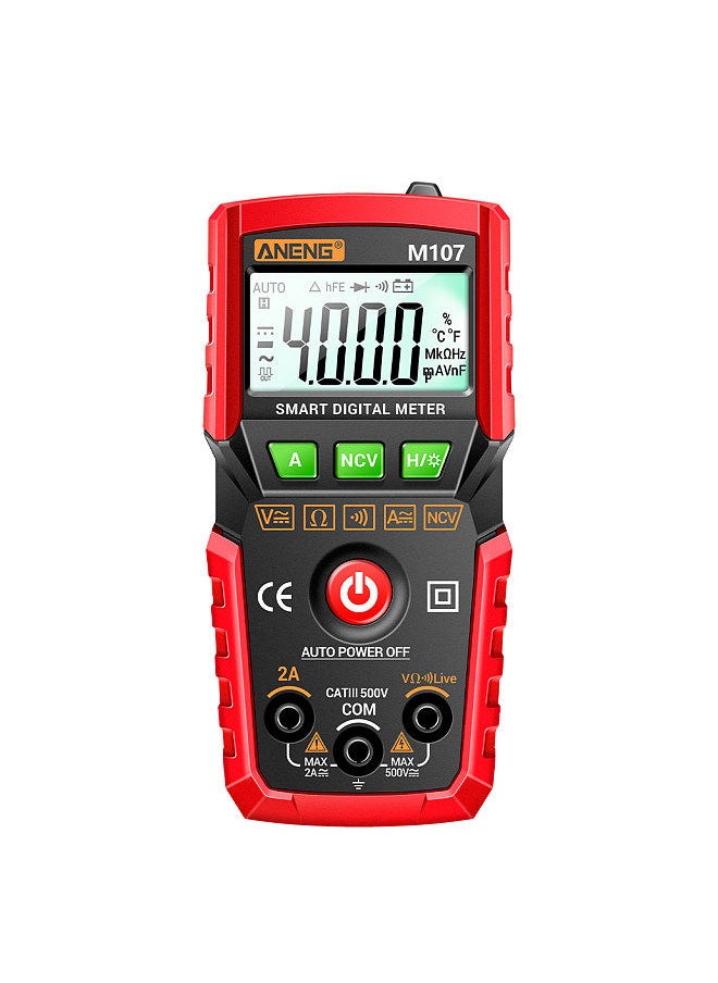ANENG - M107 Smart Digital Multimeter 4000 Counts NCV Universal Meter Handheld Multifunctional Tester Voltmeter Ammeter - Image 1