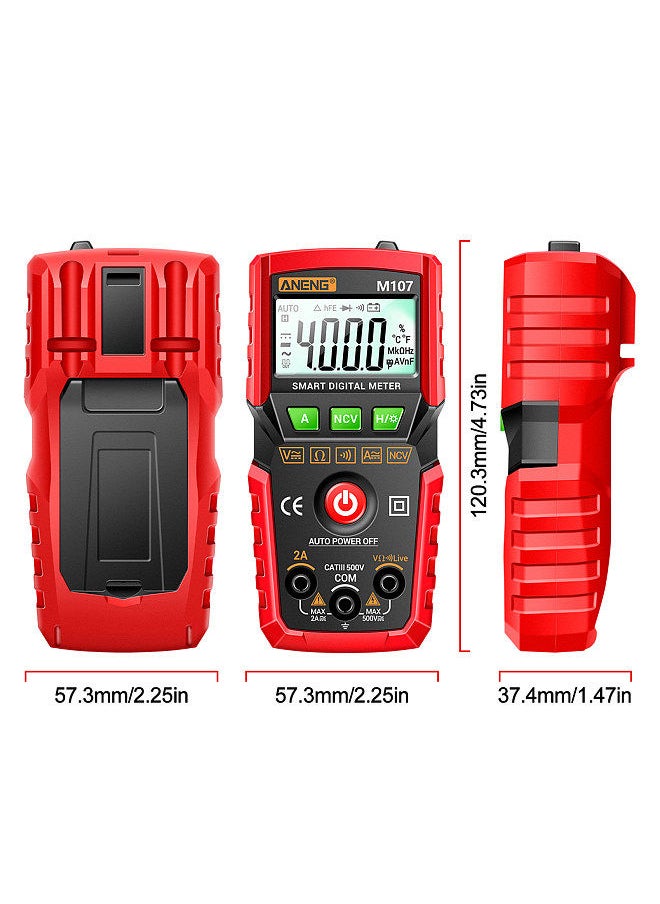 ANENG - M107 Smart Digital Multimeter 4000 Counts NCV Universal Meter Handheld Multifunctional Tester Voltmeter Ammeter - Image 1