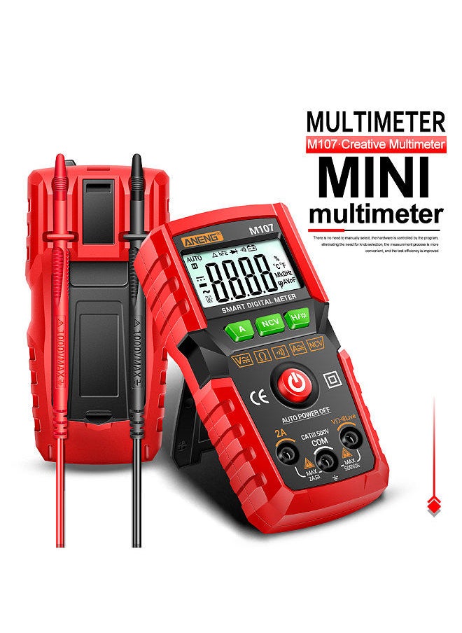 ANENG - M107 Smart Digital Multimeter 4000 Counts NCV Universal Meter Handheld Multifunctional Tester Voltmeter Ammeter - Image 1