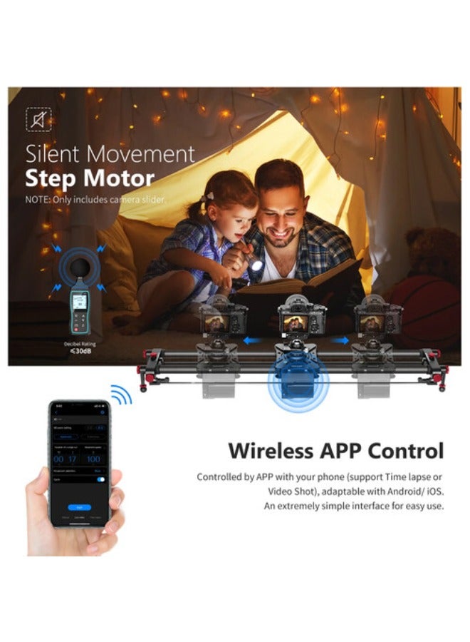 Neewer ER1 Motorized Wireless Carbon Fiber Camera Slider (80 Cm) - Image 2