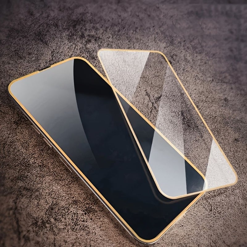 2 Pack Yellow Luminous Tempered Glass Screen Protector for iPhone 16 Plus Instant Phone Location in Dark - Image 4