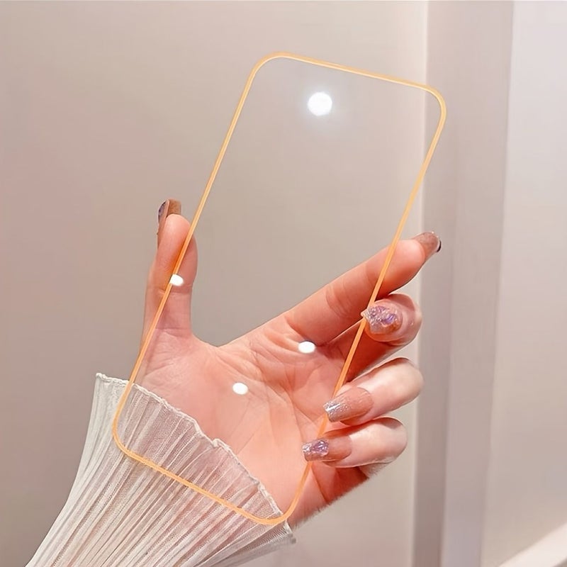 2 Pack Yellow Luminous Tempered Glass Screen Protector for iPhone 16 Plus Instant Phone Location in Dark - Image 2