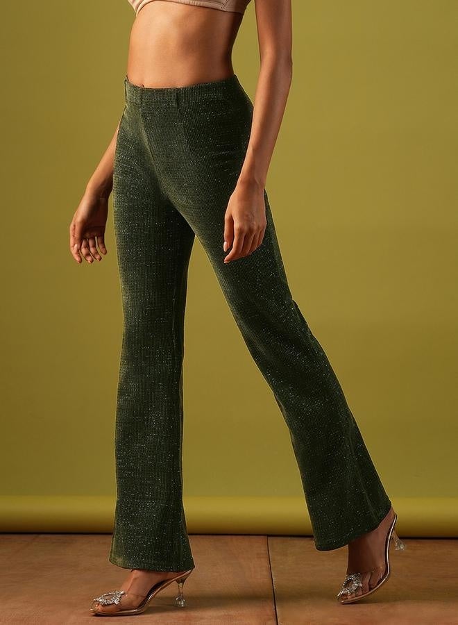 globus Textured High Rise Flared Treggings - Image 3
