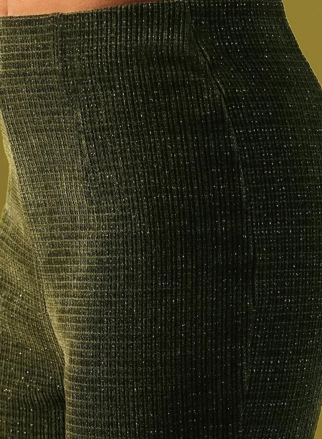globus Globus Textured High Rise Flared Treggings