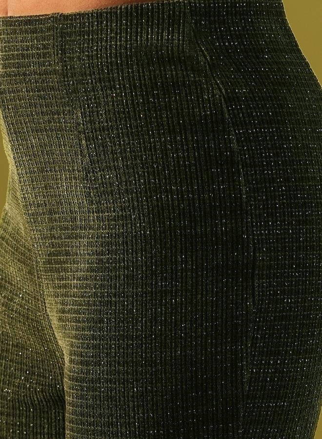 globus Textured High Rise Flared Treggings - Image 5