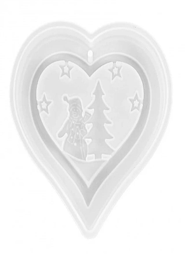 MATIN IMPEX Snowman and Tree Heart Shaped Shaker Silicone Mold to Make Your own Christmas Ornaments (ARM246) - Image 4