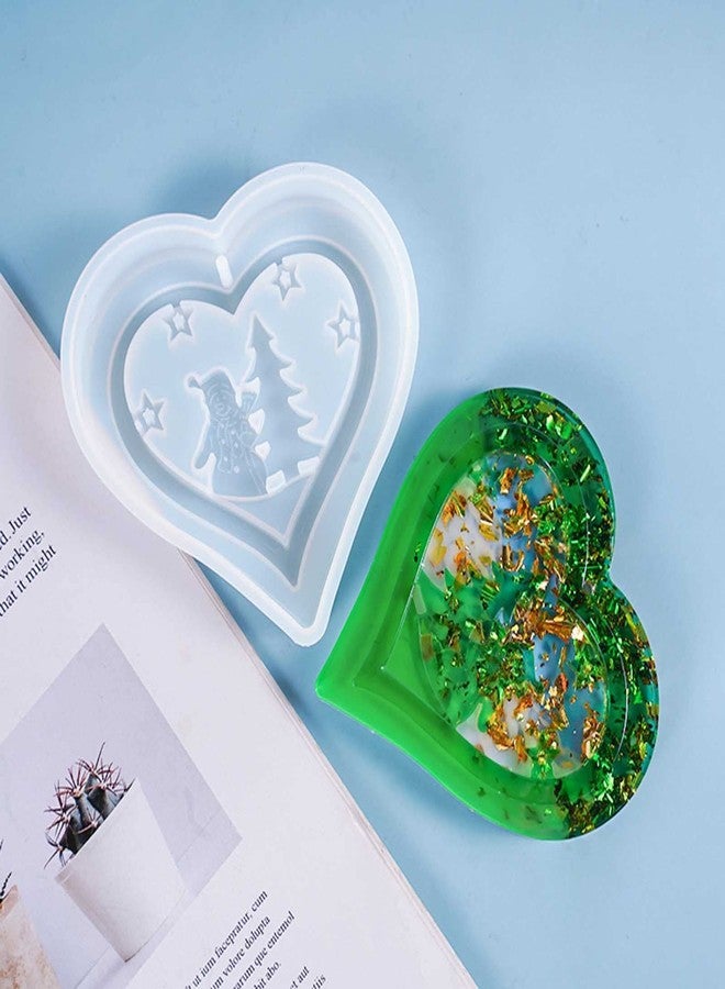 MATIN IMPEX Snowman and Tree Heart Shaped Shaker Silicone Mold to Make Your own Christmas Ornaments (ARM246) - Image 3