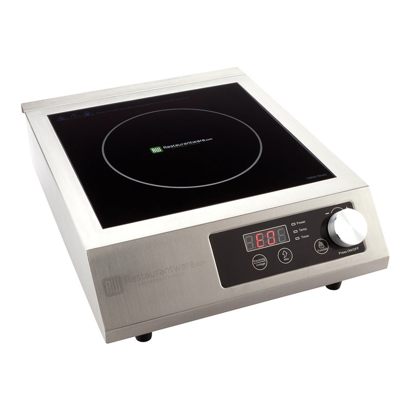 Restaurantware-Professional Portable Induction Cooktop RWT0093 - 1800W (120V) Countertop Induction Cooker with Digital Temperature Display - Perfect for Restaurants and Catering Events - Image 1