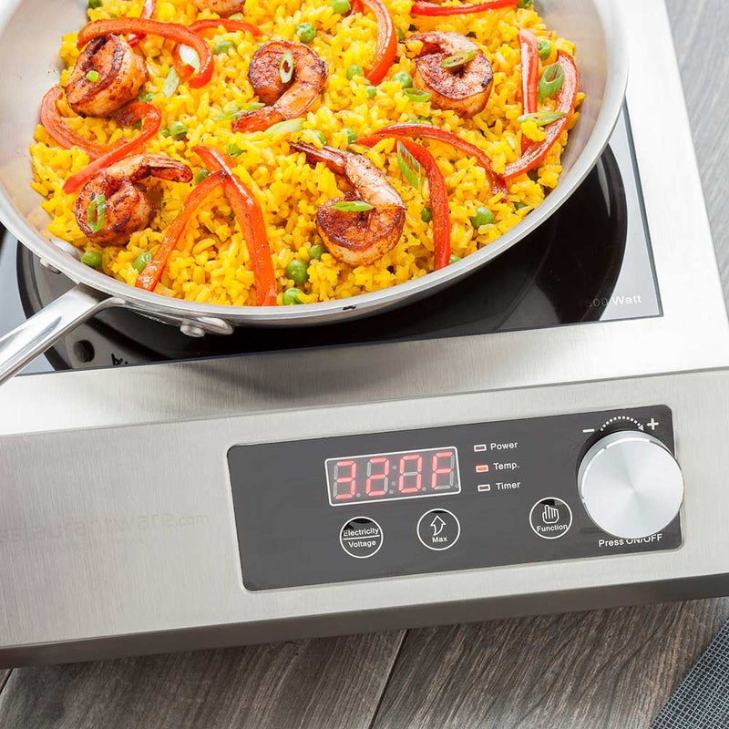 Restaurantware-Professional Portable Induction Cooktop RWT0093 - 1800W (120V) Countertop Induction Cooker with Digital Temperature Display - Perfect for Restaurants and Catering Events - Image 3